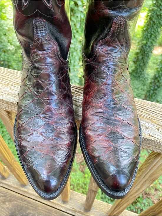 Lucchese Other - Lucchese Men's 9D Black Cherry Genuine Anteater 1994 Cowboy Western Boots Preban